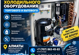 Проф. ремонт холодильников и холодильного оборудования в Алматы.